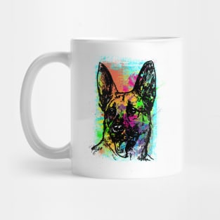 Vibrant German Shepherd Print Graphic Mug